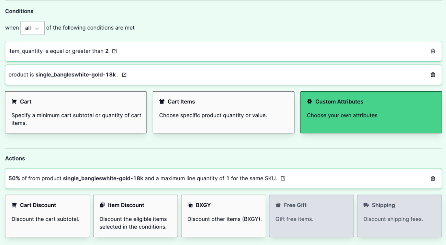 Creating a Promotion with the Maximum Item Quantity Limitation