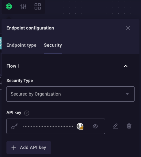 Endpoint configuration dialog